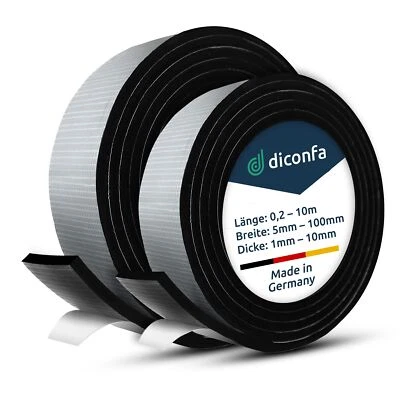 Zellkautschuk EPDM wie Moosgummi - BREITE 6mm - stark selbstklebend - LÄNGE 10m - Bild 1 von 4