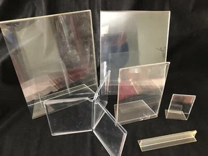 6er Set Acryl Bilderrahmen oder Schilderhalter verschiedene Größen und Formen - Bild 1 von 12