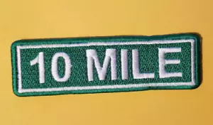 10 MILE Detroit Straßenschild RC MC Fahrrad gestickter Aufnäher * ca. 1,25 x 3,5 - Bild 1 von 2
