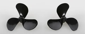 RC Boot Requisite Schiff 3 Klinge Kunststoff Propeller 65 mm M4 Gewinde (1 Paar) LH + RH - Bild 1 von 3