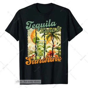Camiseta Cóctel Tropical Lima Verano Playa Vibraciones Divertida Vacaciones Fiesta Camiseta - Imagen 1 de 8