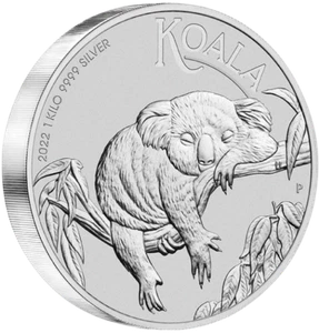 2022 Perth Mint Silver Koala Coin 1kg Bullion Kilo - Picture 1 of 4