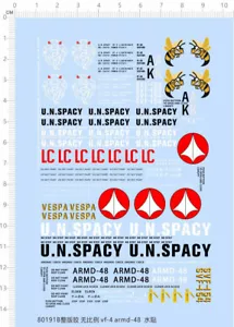 Detail Up Universal ARMD-48 VF-4 Macross Spacecraft Model Kit Water Slide Decal - Picture 1 of 1