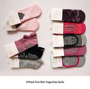 10 Pack Tavi Noir Organic Cotton Grip Socks size S M L