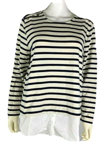 Style & Co NEU Damengröße XLarge zierlich gestreift angedeutetes Lagenlook Shirt Pullover Oberteil - Bild 1 von 5