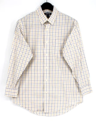 Camisa con botones LANDS' END para hombre talla 16-32 blanca multicolor manga larga Foto 1 de 3