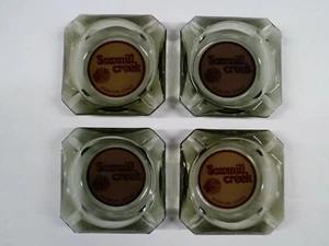 4 Sawmill Creek Glas Aschenbecher Huron Ohio Lake Erie Vintage 70er Werbung Lot - Bild 1 von 10