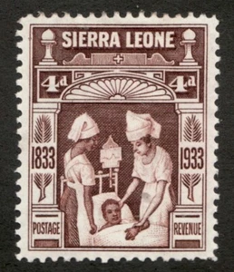 1933 Sierra Leone Sc# 158 - Four Pence, Government Sanitarium MH stamp Cv$7 - Picture 1 of 1