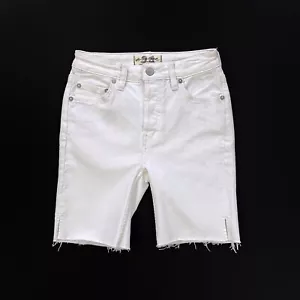Free People Shorts Women 24 White Bermuda Denim NWOT - Picture 1 of 6