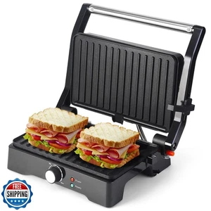 Panini Press Grill Sandwich Maker, Large Electric 3 in 1 Panini Sandwich Make - Picture 1 of 5