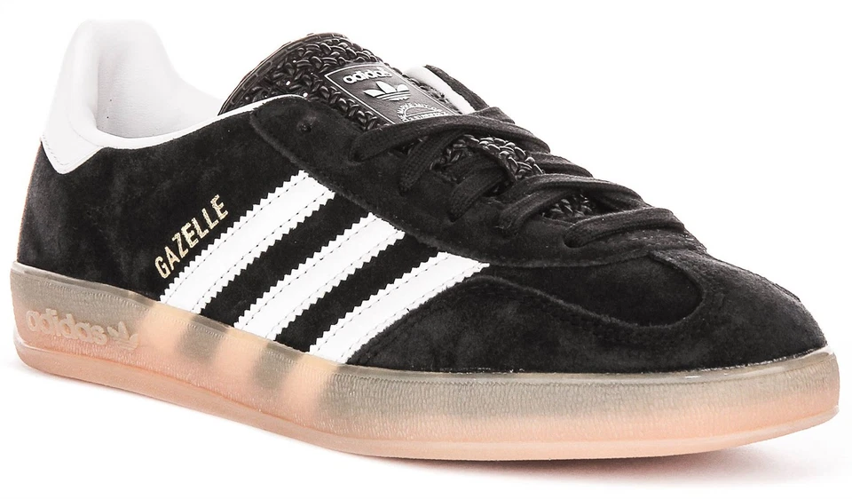 Adidas Gazelle Interior 3 Capas Suela de Goma Mujer Tenis en Negro Blanco EE. UU. 5 - 10 Foto 1 de 1