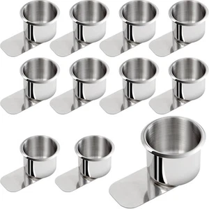 10 Pieces Jumbo Slide Under Stainless Steel Cup Holder Poker Table Slide in C... - Picture 1 of 6