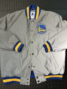 Chaqueta de Inicio Golden State Warriors de Colección Rara Talla 2XL Hombres Reflectante 3M Gris - Imagen 1 de 11