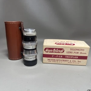 Bolex H16 N.Y. 3” 75mm F/2.8 Meyer  Optik Lens  Trioplan T-6417 C Mount From USA - Picture 1 of 5
