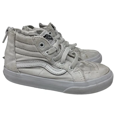 Vans SK8-Hi Top Cremallera Blanco Niños Pequeños Zapatos de Skate Tenis Talla EE. UU. Niño Pequeño 8 Foto 1 de 4