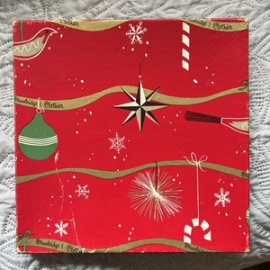 Confezione regalo vintage anni 50 Strawbridge & Clothier Dept Store Natale stella morava - Foto 1 di 5