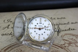 Antike TAVANNES SWISS MADE Blinden Taschenuhr blind pocket watch - Bild 1 von 9