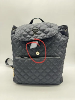 GUESS Jaxi Mochila Grande Mujer Nylon Acolchado -NEGRO (Defectuoso) Foto 1 de 4