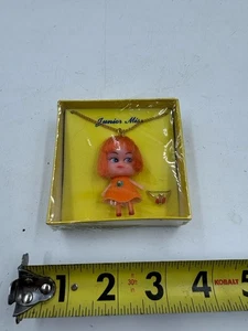 Vintage Junior Miss goldfarbene Kette & Ring neu aus altem Lagerbestand - Bild 1 von 2