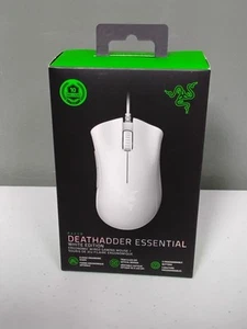 White Razer DeathAdder Essential Wired Gaming Mouse,Wired Mice 6400DPI 5 Buttons - Picture 1 of 3