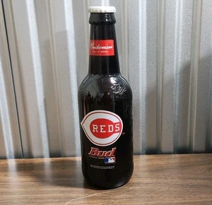 CINCINNATI REDS BIERFLASCHE Budweiser 15" hoch groß riesig Glas König Krug Knospe - Bild 1 von 10