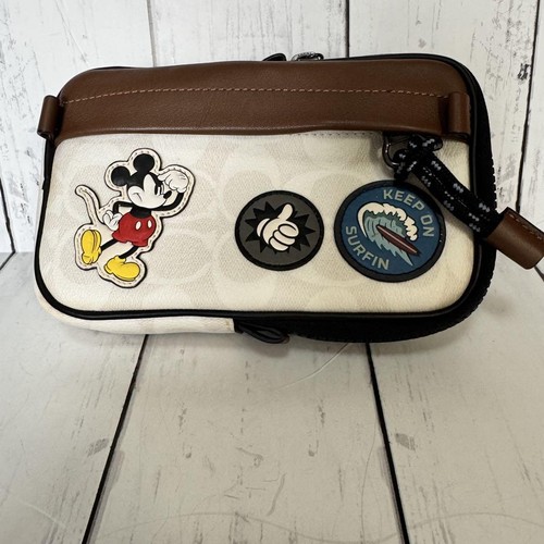 COACH Disney Pochette Topolino Firmata Pelle Multicolore 78950c