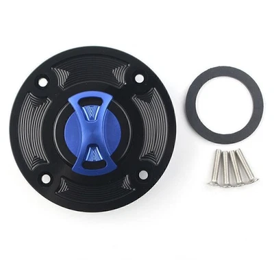 Fuel Gas Tank Cap Cover For Suzuki TL1000S GS500 GSXR600 GSXR750 GSXR1000 BLUE - Image 1 of 4