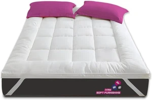 Hotel Quality Mattress Topper Thick Deep Toppers Single Double King 10cm/4Inch - Picture 1 of 87