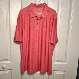 Tommy Bahama Island Zone Performance Marlin Polo Heather Pink Shirt Size 3XL New - Picture 1 of 9