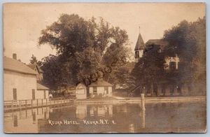 K32/ Bath Lake Keuka New York RPPC Postcard c1910 Keuka Hotel 1219 - Picture 1 of 4
