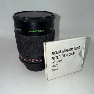 Quantaray 500mm F/8 Mirror Macro Lens for Camera Woth 500mm Lens Filter Canon Af - Picture 1 of 7