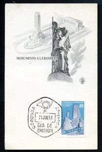 Argentine FD sheet #1107 MONUMENTO A LA BANDERA 1958 - Picture 1 of 1