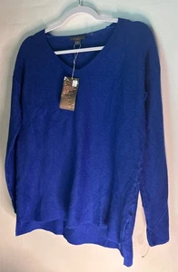 XL Women’s Blue Soft Knit Pullover Sweater NWT – Stretchy Comfy Casual Cozy - Picture 1 of 9