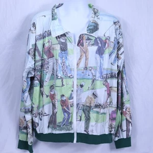 Chaqueta cortavientos ligera vintage de golf Tyvek años 90 hecha en EE. UU. para hombre XL medida - Imagen 1 de 17