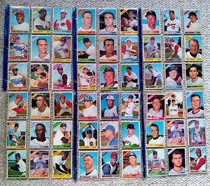 Lot of 54, 1966 Topps Baseball Cards,  Different Cards, Most High Numbered VG+