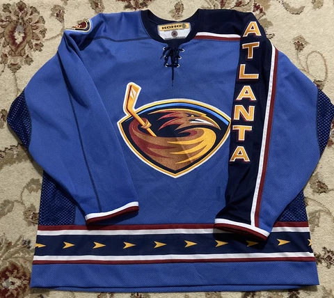 Koho Atlanta Thrashers NHL Hockey Jersey VTG Blue XLarge 5th Season LE 1542/2004 Cover