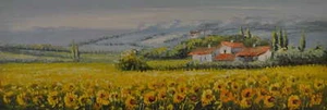 PAESAGGIO TOSCANO 01 - PITTORE CONTEMPORANEO - OLIO SU TELA - LAND26001 - Foto 1 di 1