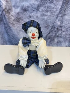 Porcelain Smiling Clown Doll Vintage Circus Collectible - Picture 1 of 4