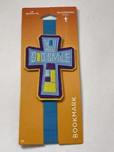 NEW Hallmark CROSS God Bookmark, Embroidery Felt Elastic Christian Bookmarker* - Imagen 1 de 11