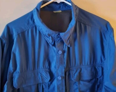 Alpine Design Camp Shirt Tech Series Breathable Blue Vented Hiking Mens Large - Image 1 of 4