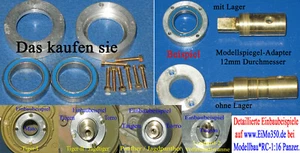 Tanque RC 1:16 para espejo modelo transmisión soporte de eje con rodamiento de bolas - Imagen 1 de 1