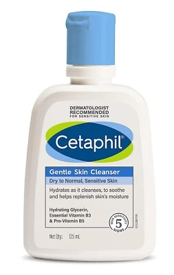 Cetaphil Face Wash Limpiador suave para pieles secas a normales, sensibles, 125 m Foto 1 de 4