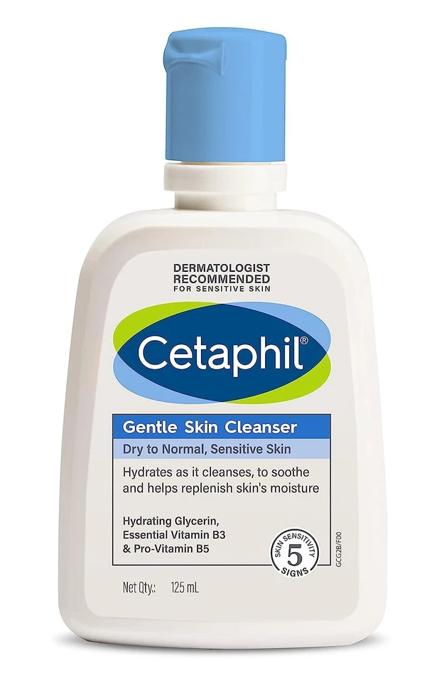 Cetaphil Face Wash Limpiador suave para pieles secas a normales, sensibles, 125 m Foto 1 de 4