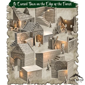 A Cursed Town on the Edge of the Forest - Terreno de mazmorras temático - Imagen 1 de 8