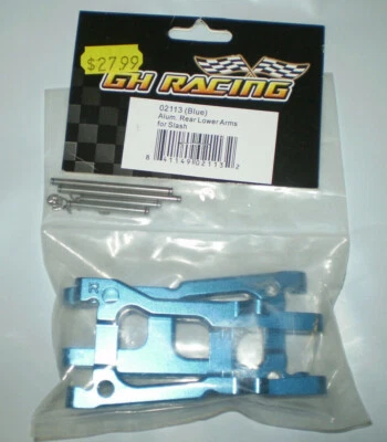 GH RACING 02113(BLUE) ALUMINUM REAR LOWER ARMS FOR SLASH NEW  - Image 1 of 2