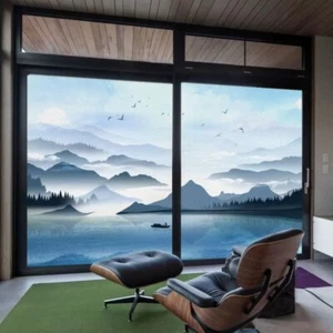 50x90cm Chinese Window Sticker Glass Door Film PVC Privacy Office Room Decor Art - Picture 1 of 17
