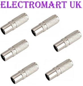 6 X ENCHUFE COAXIAL AÉREO ATORNILLADO DE FÁCIL AJUSTE EN TV MACHO - Imagen 1 de 1