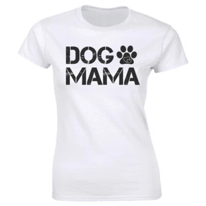 Dog Mama with Dog Paw and Heart Images T-Shirt for Women - Picture 1 of 2