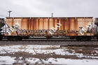 Train graffiti: 8" x 12" matted photo of Abe Lincoln Brigade from November 2016