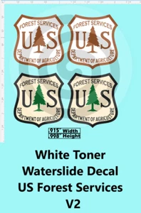 White Toner 1:24 Waterslide Decal US Forest Services V2 - Bild 1 von 2
